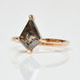 One.01ct Kite Salt And Pepper Diamond Ring, thumbnail 2 of 2