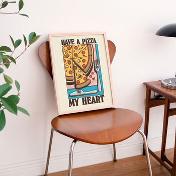 'Have A Pizza My Heart' Maximalist Food Print, 2 of 9