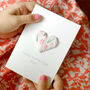 Personalised Mother's Day Origami Flower Heart Card, thumbnail 4 of 5