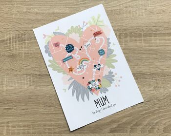Personalised '10 Things I Love About' Mum/Stepmum Map, 6 of 11