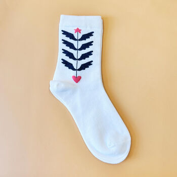 Pick Your Favourite Floral Star Sign Socks In A Box, 7 of 10