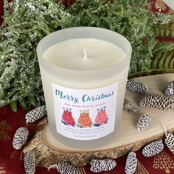 Personalised Polar Bear Christmas Candle Home Gift, 2 of 10
