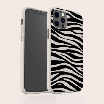 Zebra Print, Biodegradable Phone Case, 3 of 8
