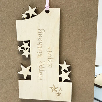 Personalised 1st Birthday Card With Stars, 2 of 5