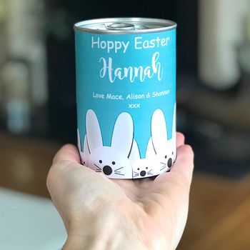 Personalised Easter Peekaboo Gift Tin With Chocolate, 2 of 4