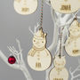 Personalised Snowmen Place Setting Decorations, thumbnail 7 of 7