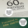 Personalised 60th Birthday Milestone Newspaper Book, thumbnail 4 of 11