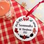Baby's First Christmas Personalised Wreath Bauble, thumbnail 5 of 5