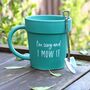 Funny Gifts For Him Plant Pot Mug With Shovel Spoon, thumbnail 3 of 4