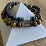 Men's Liverpool Fc Fan Tiger's Eye And Lava Rock Beaded Bracelet Duo, thumbnail 1 of 5
