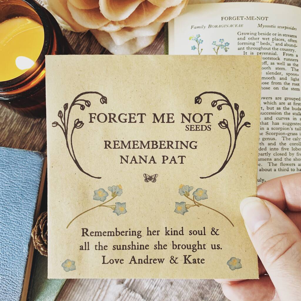 Personalised Forget Me Not Seed Packet By Summer Lane Studio Notonthehighstreet Com