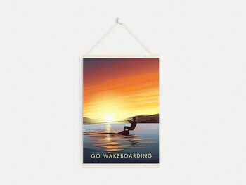 Go Wakeboarding Travel Poster Art Print, 6 of 8