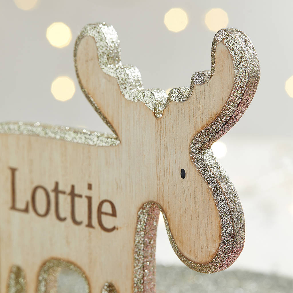 Personalised Reindeer Mantle Decoration By My 1st Years