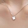 Sterling Silver Tiny Shamrock Pendant Necklace, thumbnail 1 of 11