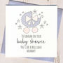 Personalised Glittery Baby Shower Card, thumbnail 1 of 4
