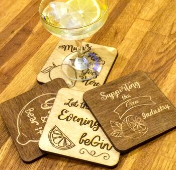 Personalised Gin Coasters, 2 of 4