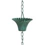 Green Verdigris Iron Rain Chain 259cm Water Feature, thumbnail 3 of 4