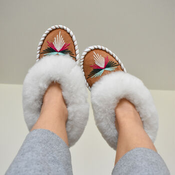 Women's Sheepskin Moccasin Slippers Lia, 4 of 12