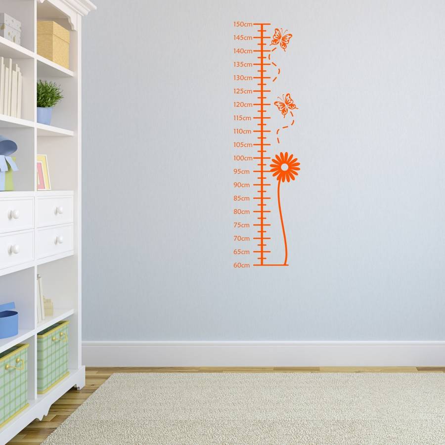 Flower Height Chart Wall Sticker By Mirrorin