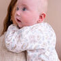 Personalised Organic Handmade Bunny Sleepsuit, thumbnail 2 of 5