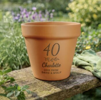 Personalised Birthday Terracotta Plant Pot, 3 of 3