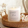 Gift For Mum Muted Script Custom Message Candle, thumbnail 1 of 10