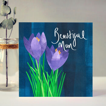 Blue Crocus Mother's Day Card, 6 of 6