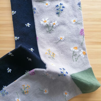 Floral Feet Ladies' Socks, 8 of 12