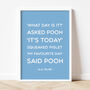 Winnie The Pooh 'Favourite Day' Print, thumbnail 3 of 10
