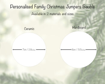 Personalised Family Christmas Jumpers Tree Decoration, 5 of 5