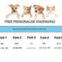 Personalised Engrave Multi Colour Velvet Dog Collar Set, thumbnail 7 of 8