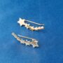 Shooting Star Earrings, Star Climber Studs, Gold Star Earrings, thumbnail 5 of 7