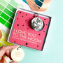 Loved To The Moon Valentine's Card And Keyring Gift, thumbnail 6 of 10
