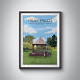 Hilly Fields Park London Travel Poster Art Print, thumbnail 1 of 8