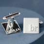 Sterling Silver Personalised Monogram Cufflinks, thumbnail 4 of 12