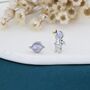 Sterling Silver Mismatched Astronaut And Planet Stud Earrings, thumbnail 2 of 9