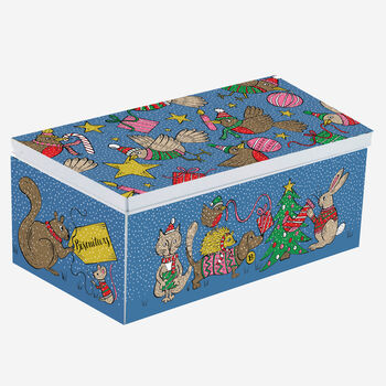 Biscuiteers Hand Iced Christmas Party Animals Biscuit Tin, 3 of 4