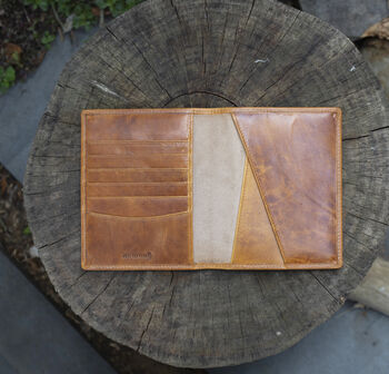 Luxury Tan Leather Passport Holder Wallet Gift Boxed Personalised, 5 of 5