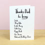 'Thanks Dad' Father's Day Card, thumbnail 2 of 2