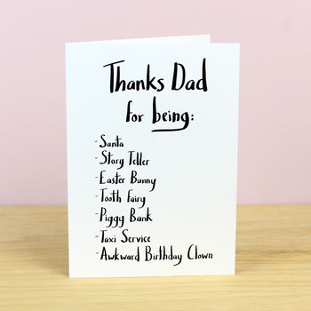 'Thanks Dad' Father's Day Card, 2 of 2