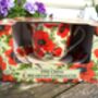 Large Cup And Saucer In Vibrant Red Poppy Design, thumbnail 7 of 8