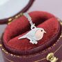 Robin Bird Pendant Necklace In Sterling Silver, thumbnail 1 of 12
