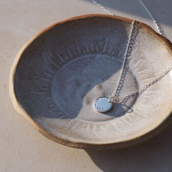 Personalised Hand Stamped Double Sided Disc Necklace, 9 of 12