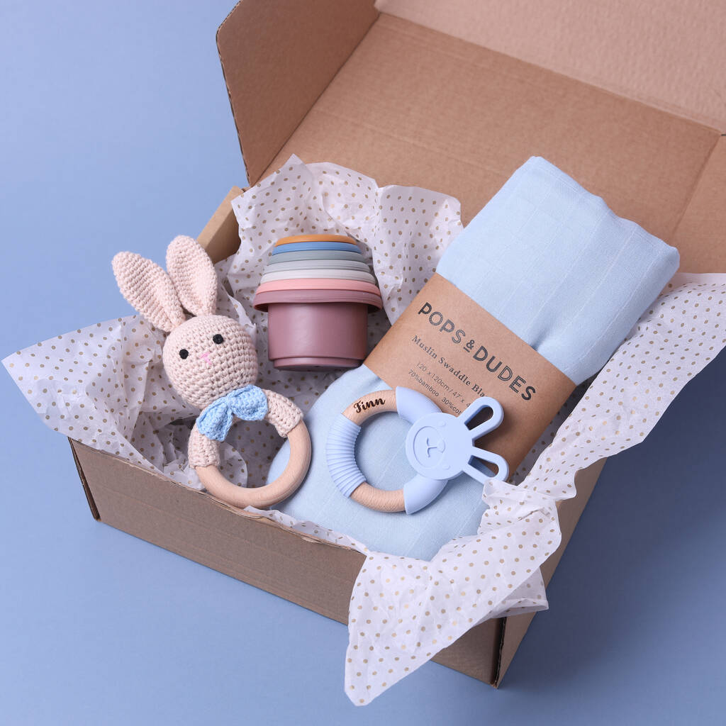 Personalised Blue Baby Gift Box, 1 of 6