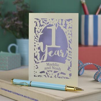 First Anniversary Card One Year Paper Anniversary, 6 of 6