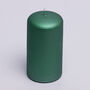 G Decor Grace Forest Green Metallic Shine Pillar Candle, thumbnail 5 of 7
