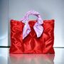 Red Small Tote Handbag Womens Gift, thumbnail 3 of 5