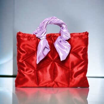 Red Small Tote Handbag Womens Gift, 3 of 5