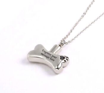 Personalised Bone Pet Urn, Ashes Necklace, 3 of 7