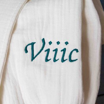 Personalised Cotton Robe Dressing Gown For Men And Women, 8 of 9